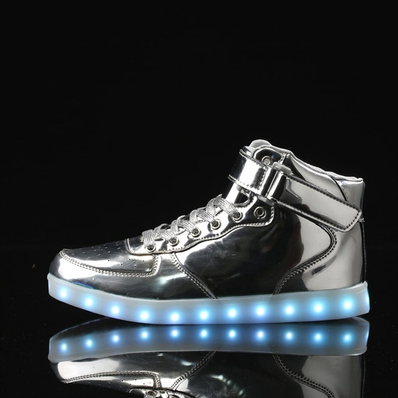 LED Shoes High Top Light Up Sneakers - size 42